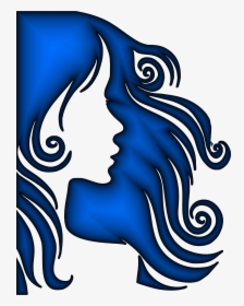 Hair Silhouette Clip Art - Long Hair Silhouette Png, Transparent Png, Transparent PNG