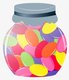 Jar Of Candy Jelly Bean Clipart Transparent Png - Jelly Bean Jar Clipart, Png Download, Transparent PNG