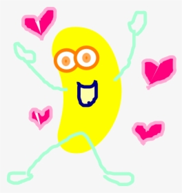 Yellow Jumping Jelly Bean Clip Art At Vector Clip Art - 1 Yellow Jelly Bean, HD Png Download, Transparent PNG