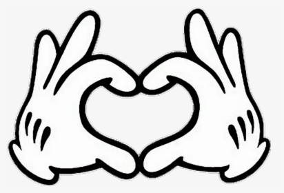 Transparent Mickey Mouse Hands Png - Mickey Mouse Heart Hands, Png Download, Transparent PNG