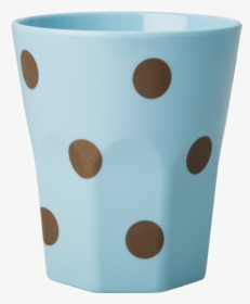 Large Blue Melamine Cup With Gold Polka Dots - Polka Dot, HD Png Download, Transparent PNG