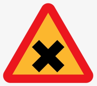 Triangle With X Road Sign, HD Png Download, Transparent PNG