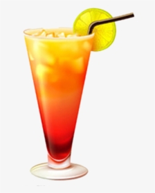 Cocktail Glass Png - Cocktail Tequila Sunrise Png, Transparent Png, Transparent PNG