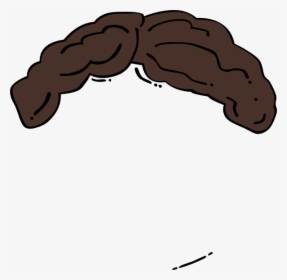 Brown Wig Svg Clip Arts - Brown Hair Cartoon Wig, HD Png Download, Transparent PNG