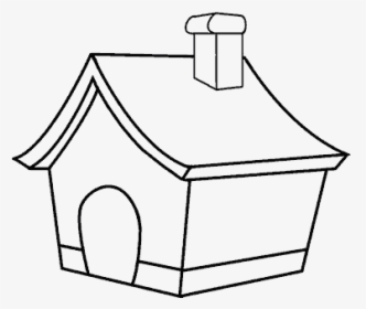 Clip Art How To Draw A Dog House - Draw A Cartoon House, HD Png Download, Transparent PNG