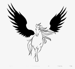 Flying Horse Png Image Background - Transparent Flying Horse Png, Png Download, Transparent PNG