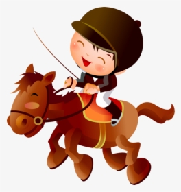 Horse Riding Cartoon Png - Ride A Horse Cartoon Png, Transparent Png, Transparent PNG