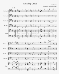 Amazing Grace Sheet Music Composed By John Newton Arranged - Alto Sax Amazing Grace Saxophone Sheet Music, HD Png Download, Transparent PNG
