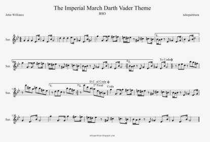 Transparent Saxofon Png - Imperial March Violin Sheet, Png Download, Transparent PNG