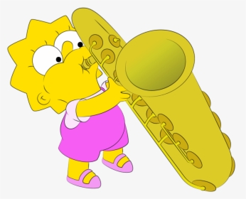 Lisas Sax The Simpsons Png Cartoon Clip Transparent - Lisa's Sax, Png Download, Transparent PNG