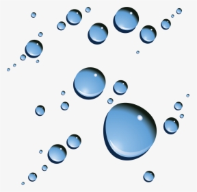 Water Droplets Clipart Simple Water - Water Drops Clipart, HD Png Download, Transparent PNG