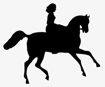 Transparent Horse Clip Art - Girl Riding Unicorn Silhouette, HD Png Download, Transparent PNG