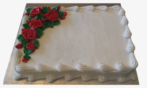 Transparent Red Roses Border Png - Red Rose Cake Rectangle, Png Download, Transparent PNG