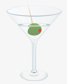 Martini Glass With Olive Png, Transparent Png, Transparent PNG