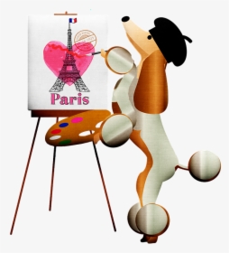 Caniche Francés, Torre Eiffel, Pintor Francés, HD Png Download, Transparent PNG