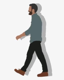 Walking, Man, Young, Isolated, HD Png Download, Transparent PNG