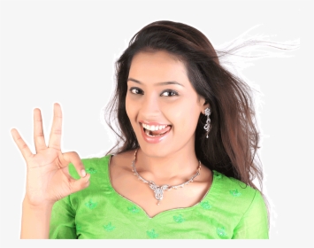 Happy Indian Girl Png , Png Download - Indian Girls Model Png, Transparent Png, Transparent PNG