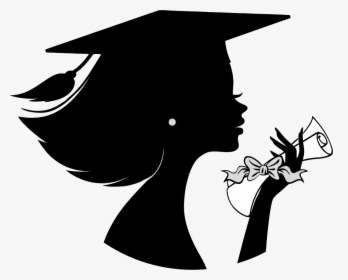 Graduation Girl Silhouette, HD Png Download, Transparent PNG