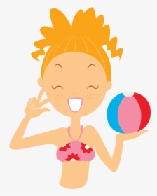 Beach Girl Ball Icon - Girl Beach Icon Png, Transparent Png, Transparent PNG
