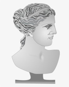 Greek Goddess Bust - Roman Goddess Statue Clipart, HD Png Download, Transparent PNG