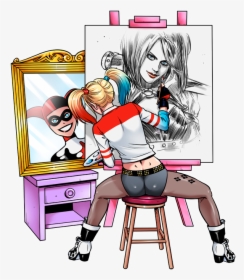 Psycho Harley Quinn Art, HD Png Download, Transparent PNG