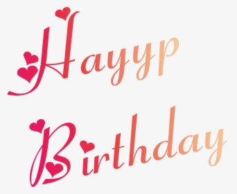 Happy Birthday Vector Free - Happy Birthday Fonts In Heart, HD Png Download, Transparent PNG