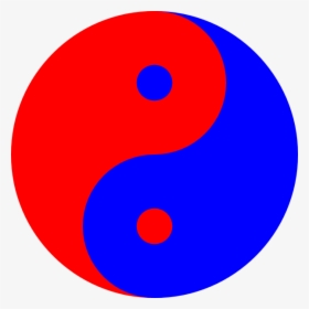 Beautifully, You Have The Red Paint Around The Joker, - Yin Yang Red And Blue, HD Png Download, Transparent PNG