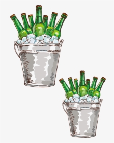 Transparent Beer Bottle Clip Art - Beer Bucket Clip Art, HD Png Download, Transparent PNG