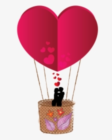 Hot Air Balloon Heart, Decorative Figure, HD Png Download, Transparent PNG