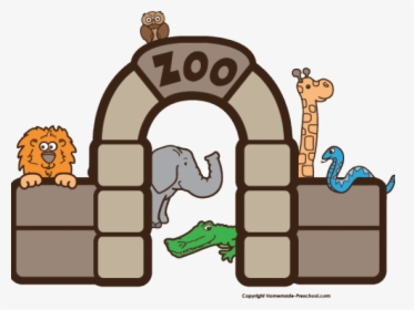 Preschool Zoo Cliparts - Zoo Clipart Black And White, HD Png Download, Transparent PNG