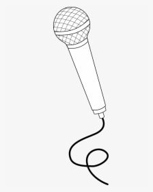Microphone Clipart Outline - Microphone Clipart Black And White, HD Png Download, Transparent PNG