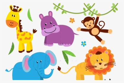 Animal Zoo Jungle Safari Animals Clipart Illustrations - Zoo Animals Clipart, HD Png Download, Transparent PNG