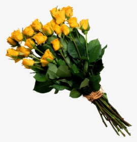 Flower Bouquet Rose Cut Flowers - Yellow Rose Bouquet Png, Transparent Png, Transparent PNG