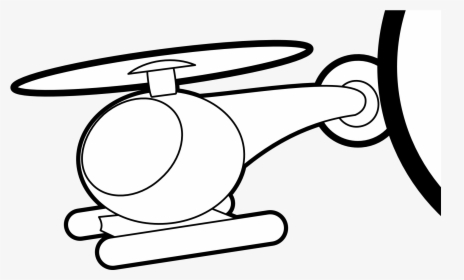 Helicopter Clip Art Black And White, HD Png Download, Transparent PNG