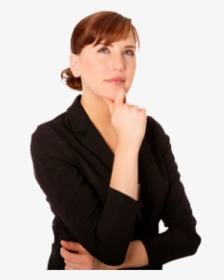 Thinking Woman Png Free Download - Person Making A Decision, Transparent Png, Transparent PNG