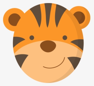 Tiger Clipart Jungle Animal - Cute Tiger Face Clipart, HD Png Download, Transparent PNG