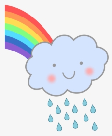 Transparent Rain Puddle Png - Rain Cloud With Rainbow, Png Download, Transparent PNG