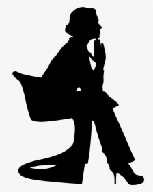 Woman Thinking Silhouette , Png Download - Black Woman Thinking Silhouette, Transparent Png, Transparent PNG
