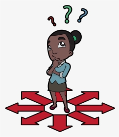 Thinking Black Woman Cartoon, HD Png Download, Transparent PNG