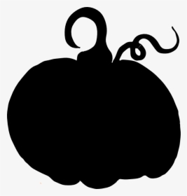 Pumpkin Silhouette Clip Art - Pumpkin Clip Art Black, HD Png Download, Transparent PNG