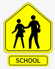 Road Sign School Zone, HD Png Download, Transparent PNG