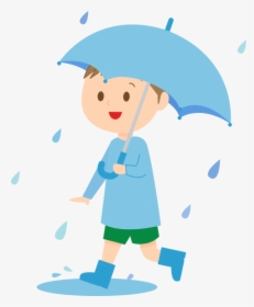 Blue,boy,male - Boy In Rain Clipart, HD Png Download, Transparent PNG