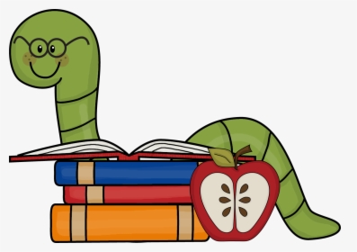 Pile Of Books Clip Art - Book Worm Clipart, HD Png Download, Transparent PNG