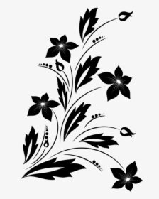 Monochrome - Flower Clipart Black And White Png, Transparent Png, Transparent PNG