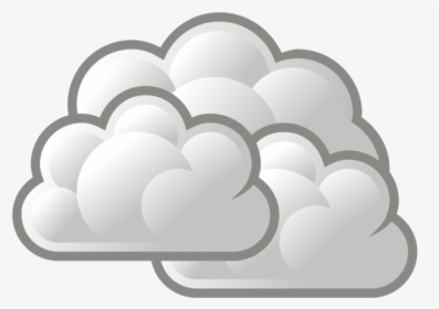Black And White,overcast,cloud - Cloudy Clip Art, HD Png Download, Transparent PNG