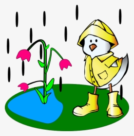 Duck In Rain Boots Clipart - Cartoon Duck In The Rain, HD Png Download, Transparent PNG