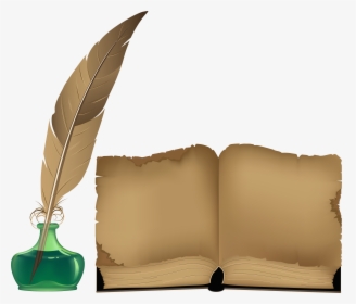 Ancient Book And Inkwell Png Clipart - Old Book Png, Transparent Png, Transparent PNG