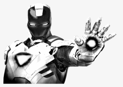 Transparent Iron Man Suit Png - Black And White Iron Man Suit, Png Download, Transparent PNG