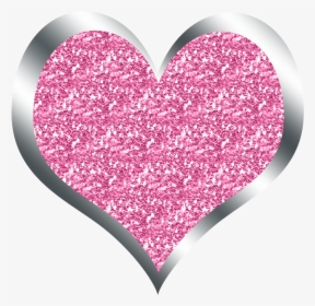 New 2 Pink Glitter Heart - Glitter Heart Transparent Background, HD Png Download, Transparent PNG
