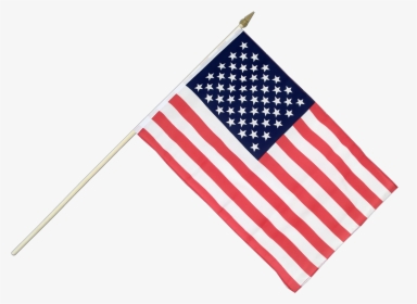 Usa Flag Waving Png - Hand Held Flag, Transparent Png, Transparent PNG